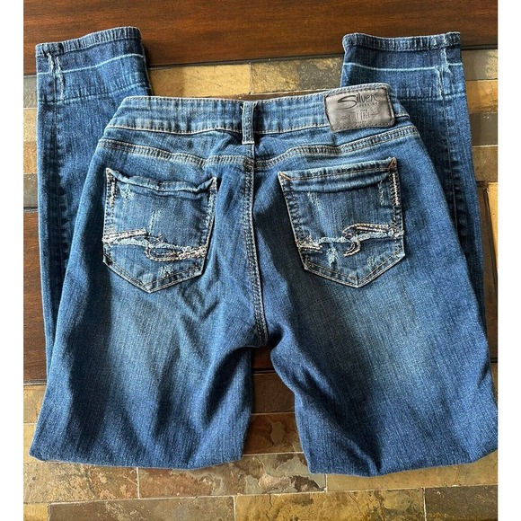 Silver Jeans Women’s Sam‎ Destroyed Skinny Size 25X27 - Picture 2 of 6
